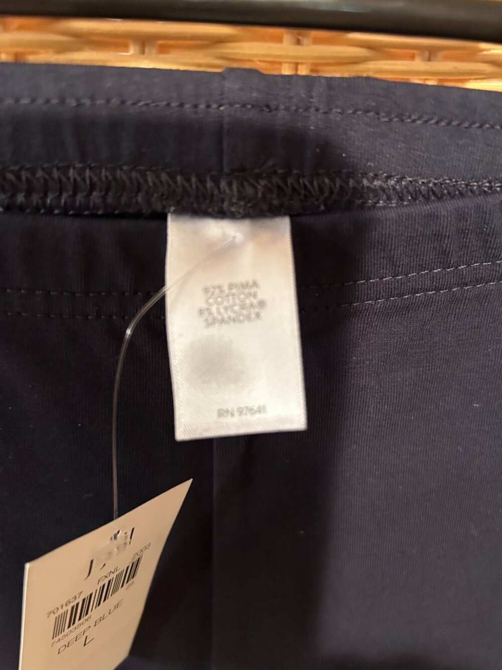 J.Jill Navy Leggings Large - Picture 3 of 4